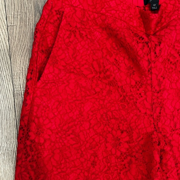 JCREW Chic Red Lace Pants - Picture 3 of 5